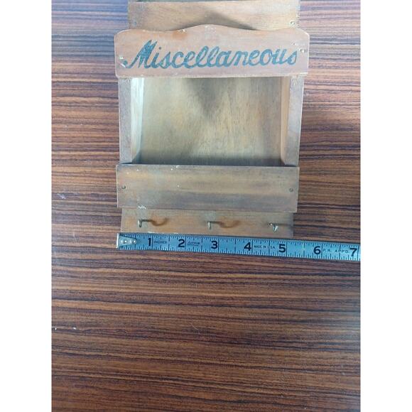 Vintage Wooden Mail Station Letter Storage Rustic Cottage Rooster VG Japan - Picture 4 of 12